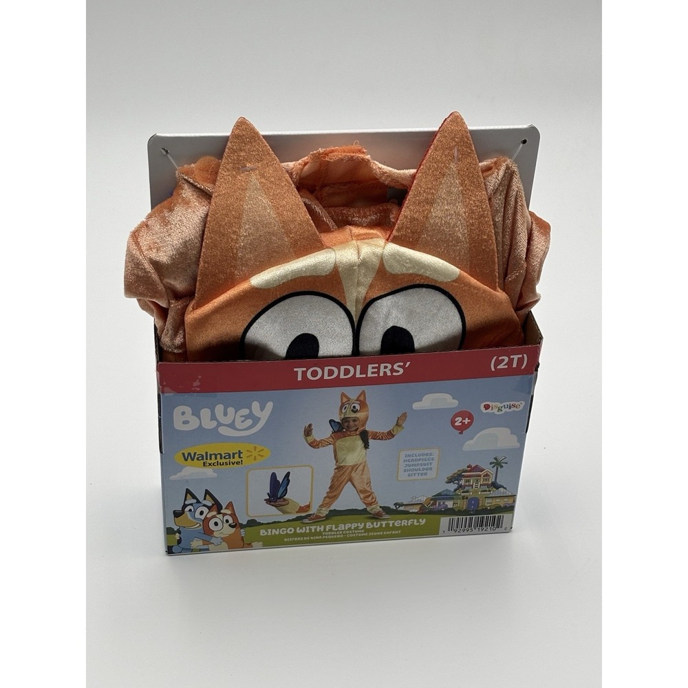 Bluey Bingo With Flappy Butterfly Costume Size 2T